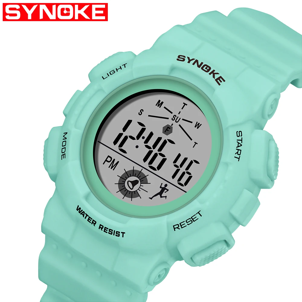 

SYNOKE Women New Fashion Digital Outdoor Sports 30M Waterproof Wristwatches Stylish Females Electronic Watch Clock New