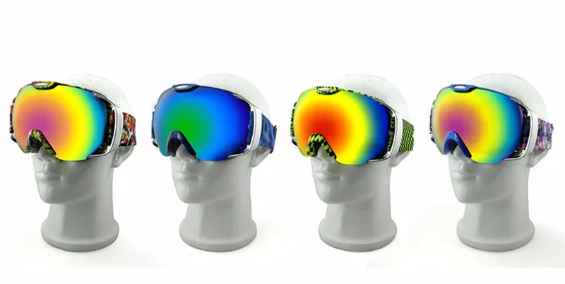 Лидер продаж, 3 стиля, новые Брендовые очки для катания на лыжах и двойной UV400 Анти-туман большой Лыжная маска очки Лыжный Спорт Для мужчин Для женщин Горные лыжи сноуборд очки