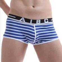 Новые мужские боксеры нижнее белье полосатые ацетатные антибактериальные мужские боксеры с средней талией