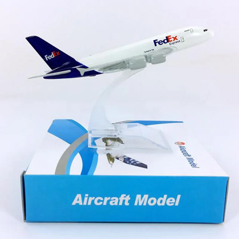14 см 1: 400 Airbus A380-800 модель Fedex Express самолет с базовым сплавом коллекционный дисплей