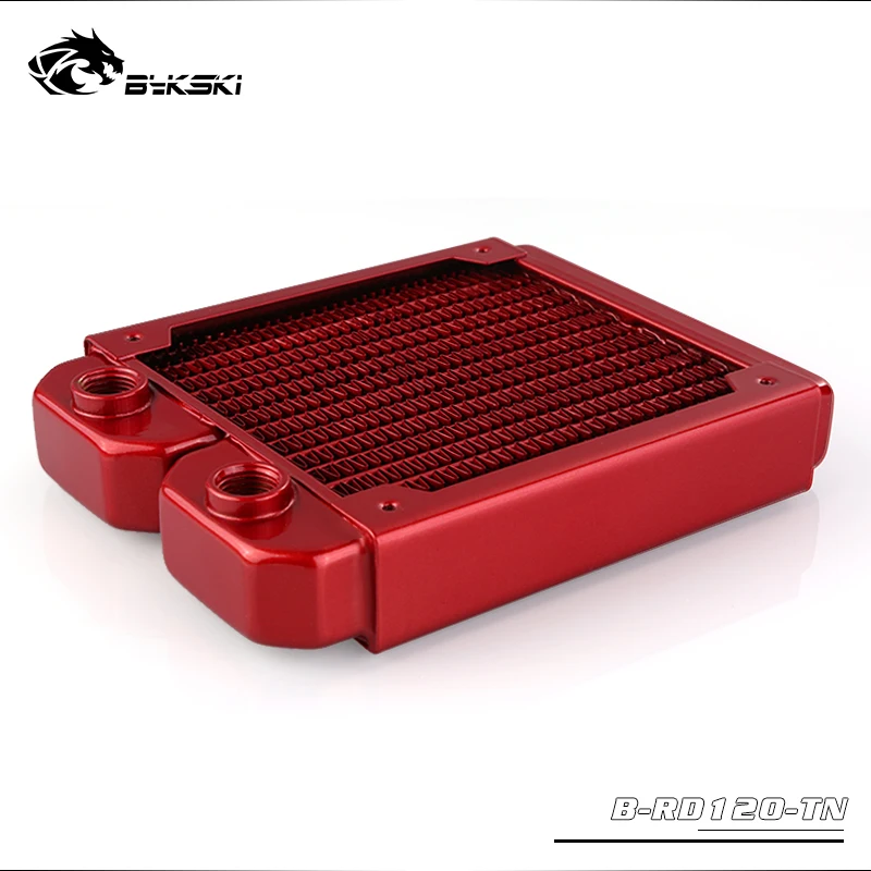 

Bykski 28mm Thick 120mm Length Copper Single Row Radiator Computer Water Discharge Liquid Heat Sink for 12cm Fans B-RD120-TN