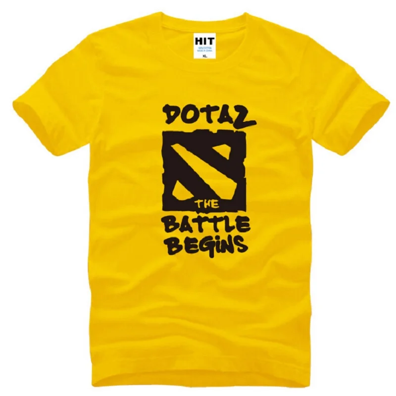  New Summer Cotton Short Sleeve T shirts Men Fashion Game Dota 2 Printed Man Tops Tees THE BATTLE BE