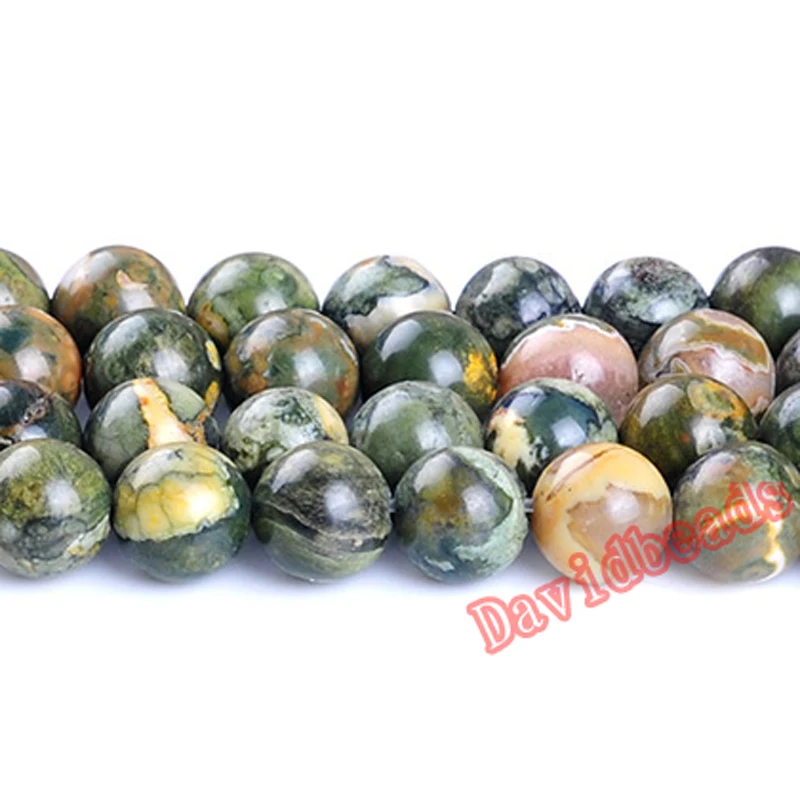 

Fctory Price 4 6 8 10 12 mm Natural Green old KAMBABA Stone old bird seed stone Beads For Jewelry Making DIY Jewelry