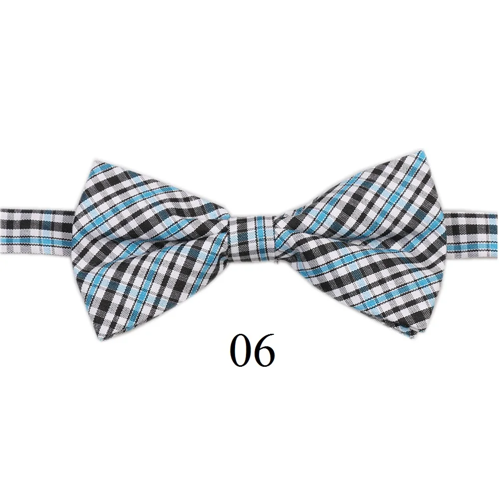 HOOYI хлопчатобумажные галстуки-бабочки для детей клетчатая галстук-бабочка детские галстуки для мальчиков маленький размер бабочки галстук подарок - Цвет: 06