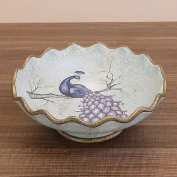 

ways round fruit tray Simple fashion fruit tray American rural new Chinese style ceramic fruit bowl furnishing articles