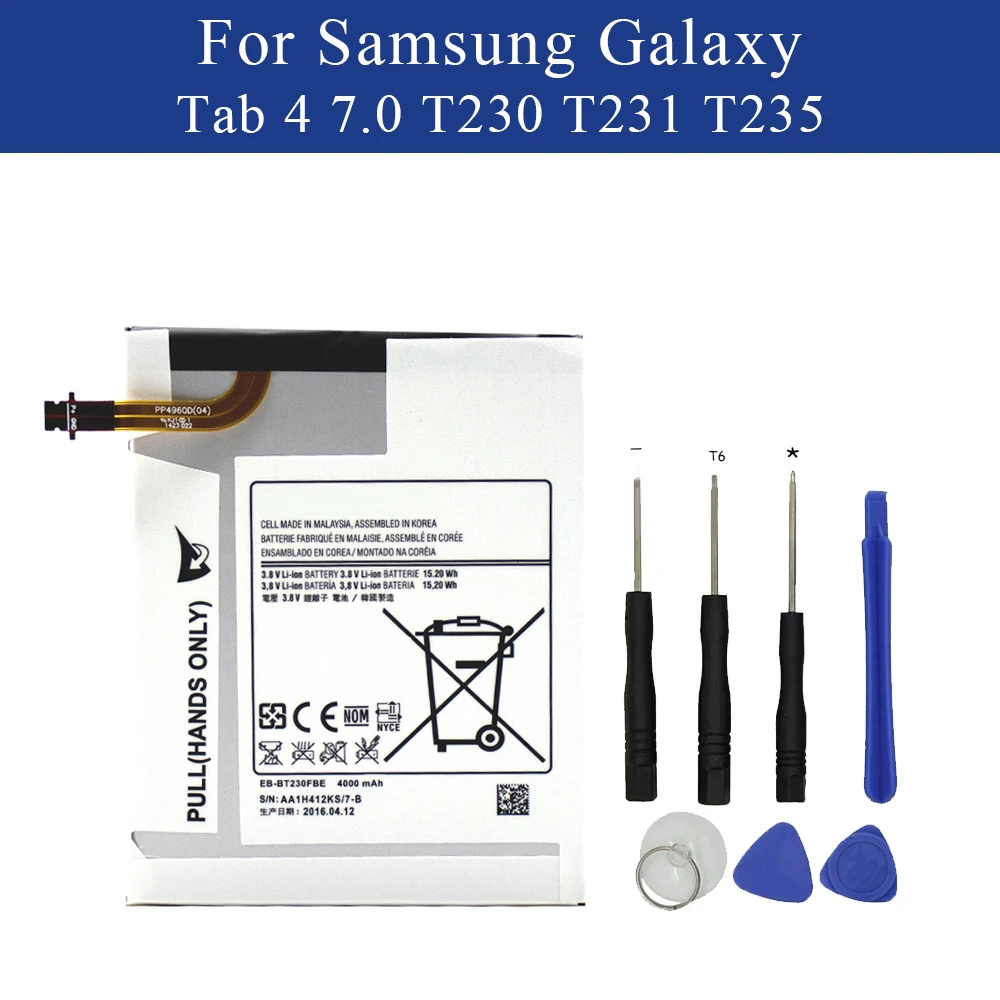 Новый планшет Батарея EB-BT230FBE для Samsung Galaxy Tab 4 7 0 &quotT230 T231 T235 T239 SM-T230 SM-T231 SM-T235 4000 mAh |