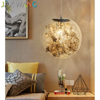 

Modern LED Chandelier Glass Round Transparent Lamp for Kitchen Dining Room Living Room Bedroom Lighting Line Hanging Fixtures