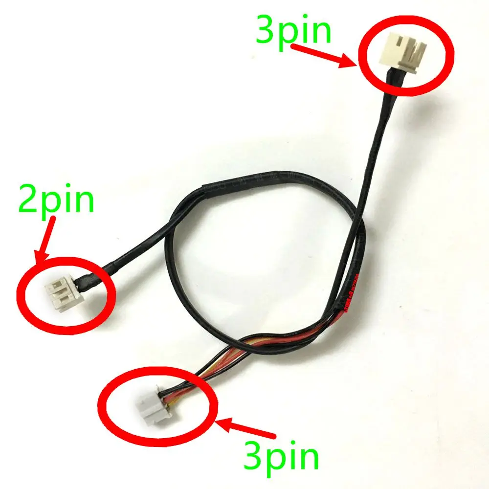 1 piece of 3pin to 3pin*2pin gpu graphics cards' connector bitcoin mining video cards cooling fans' extender Cable