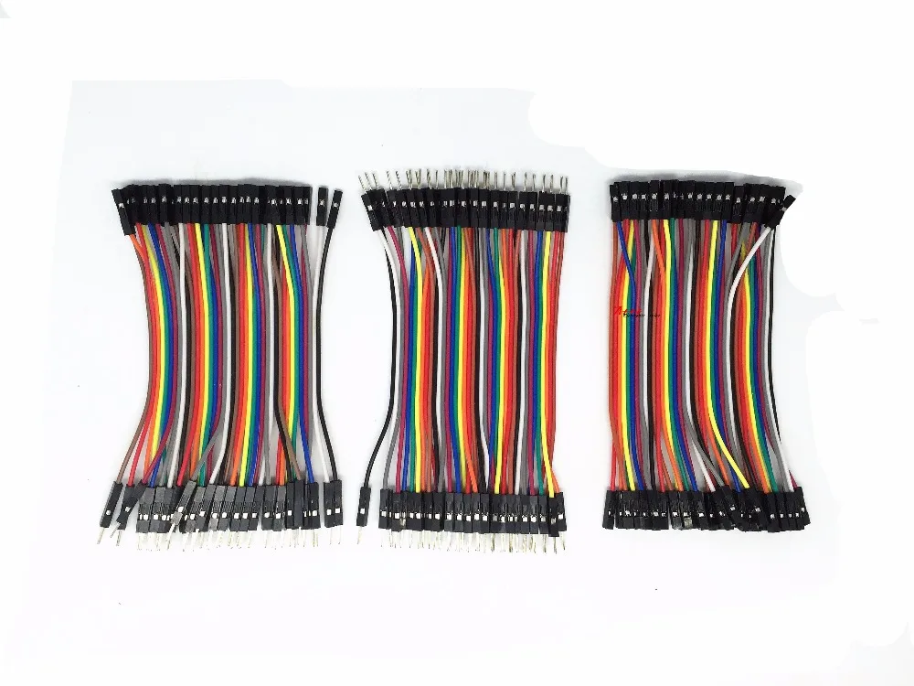 

Dupont line 120pcs 10cm male to male + male to female and female to female jumper wire Dupont cable for Arduino