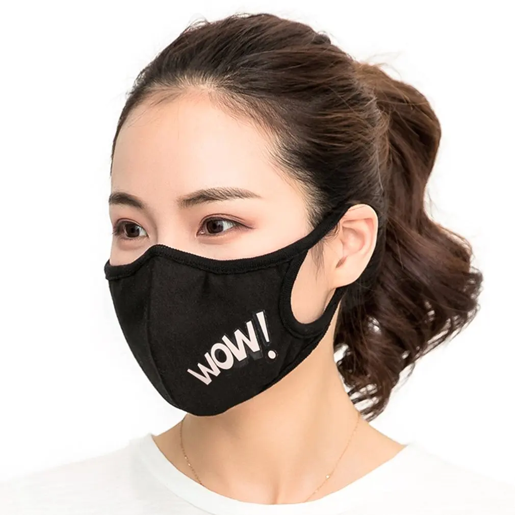 Модные женские мужские теплые хлопковые противопылевые маски для рта моющиеся ветрозащитные маски для лица для защиты от гриппа - Цвет: as show10