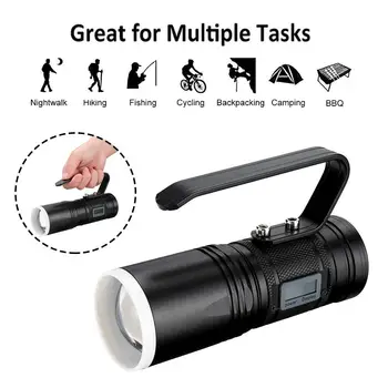 

Rechargeable LED Flashlight Rechargeable Telescopic Focusing Torch Light Portable Torch Lamp For Outdoor Lighting