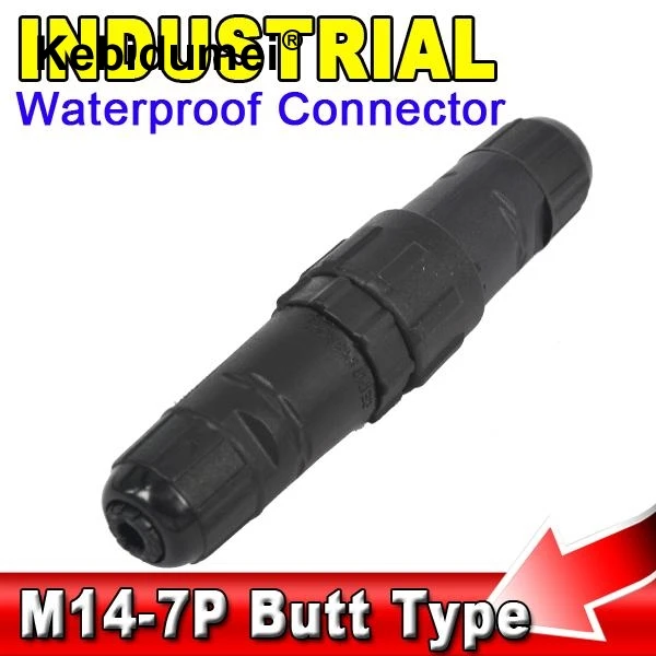Computer & Office Fashion Style Kebidu New M14 7 Pin 7 Pole Industrial Ip68 Waterproof Connector Cable 7pin Panel Mount Wire Connector Adapter Plug For Led Lamp
