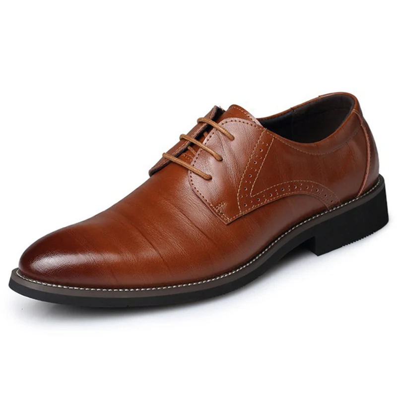 Chaussures Casual Rétro Britannique Business De chocolat bleu Qualité Haute Cuir 2018 orange Noir Lacets Derbies Formelles Hommes Pointu En w7O0PI