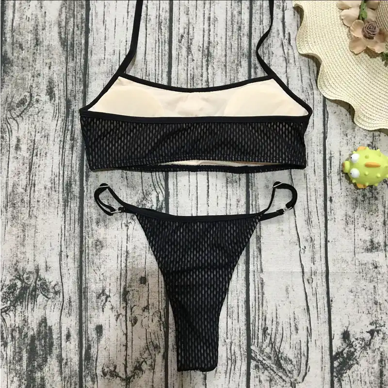Black Swimsuit Halter Night Bikini Sexy Brazil Maillot Sexy Swim Wear Women Swimsuit Thong Mature Sexi Women Cheap Bikinis Girls Sexy Brazil Bikini Girlbikini Sexy Aliexpress