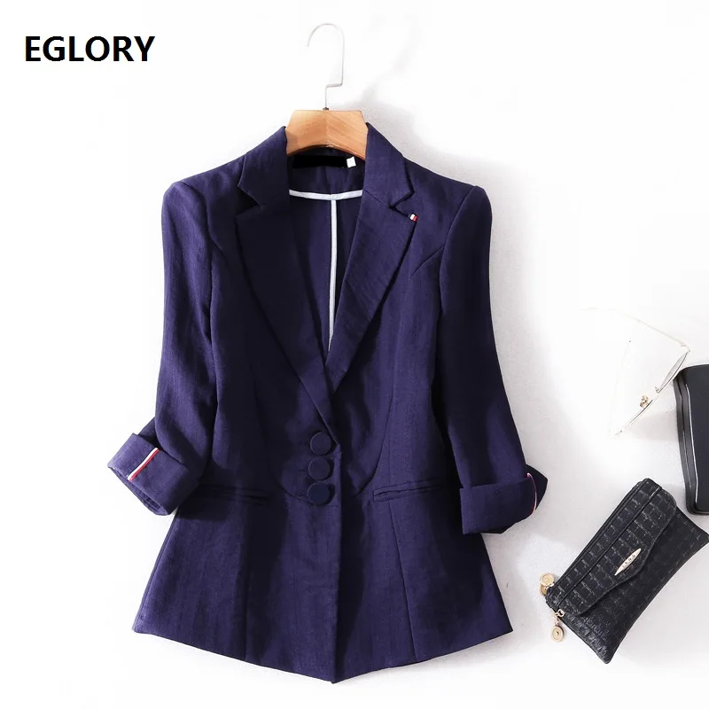 

Fashion Spring Autumn Women Blazers and Jackets Work Office Lady Suit Slim White Black Blue Button Business female blazer Coat