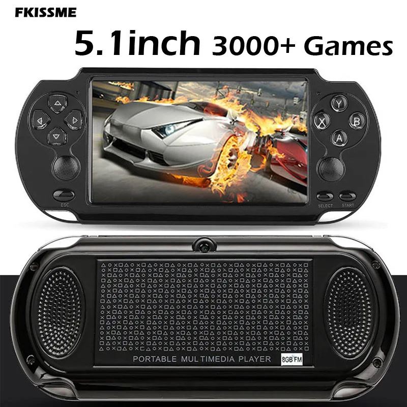 

5.1 inch HD Screen Handheld Game Console 8GB Support TV 32bit 1000 Classic Game Player MP4 Multimedia Camera Video Game Console