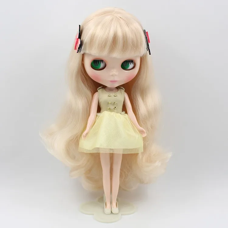 Free shipping Nude Blyth Doll Series No. BL3139/340 For Light Brown curly hair with bangs Factory Blyth