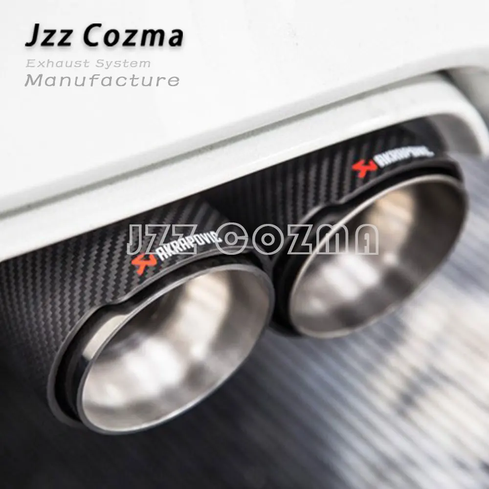 

Jzz Cozma 2.25" inlet exhaust pipe for 3.5"/4"/4.5" outlet carbon fiber akrapovic exhaust tail pipe with exhaust tips clamp