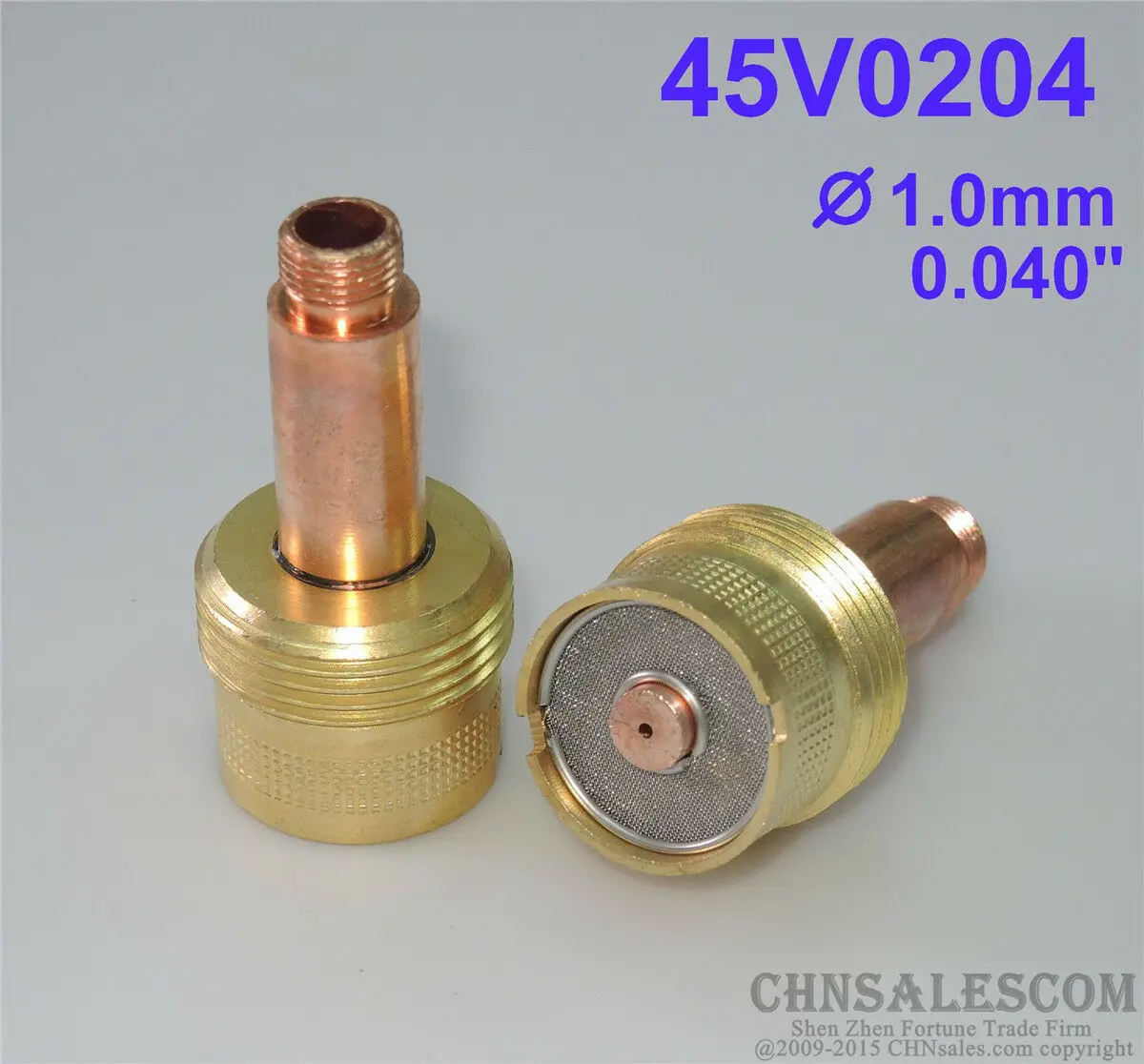 Chnsalescom 2 шт. 45V0204 большой газовый Лен цанговый комбинезоны для горелка для сварки вольфрамовым электродом WP-17/18/26 1,0 мм 0,040"