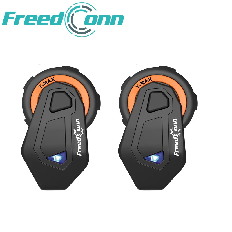 Гарнитура Freedconn T max для мотоциклетного шлема 2 шт. bluetooth внутренняя связь 8 человек
