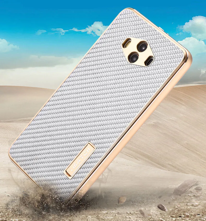 iMatch Luxury Aluminum Metal Bumper Carbon Fiber Back Cover Case for Huawei Mate 10