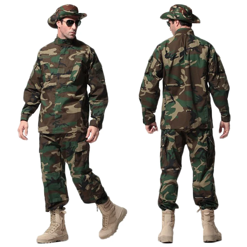 US Army Tactical Uniform Woodland Camouflage Suit Military Combat