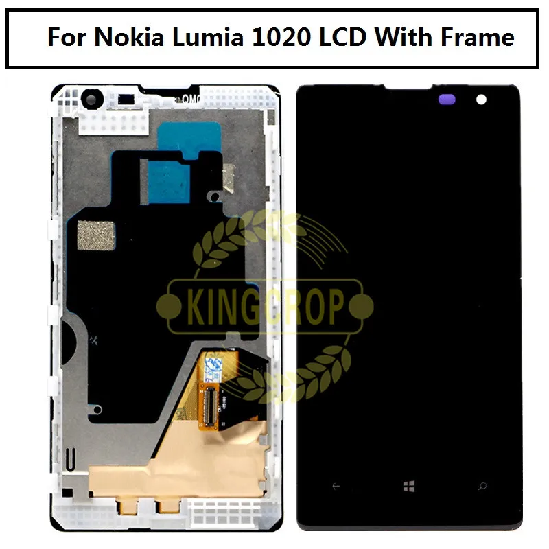 

Top Black 4.5" LCD Display For Nokia 1020 Touch Screen Digitizer Assembly For Microsoft Nokia Lumia 1020 LCD With Frame +Tool