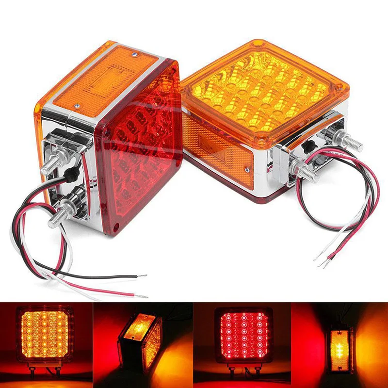 

2pcs LED Signal Light Left Right Warning Signal Lamp for Truck Trailer DXY88