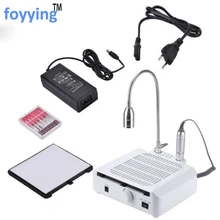 Foyying 3 в 1 оборудование для дизайна ногтей 30000 об/мин Дрель Ручка пылесборник светодиодный пылесос вентилятор маникюрный набор пыли