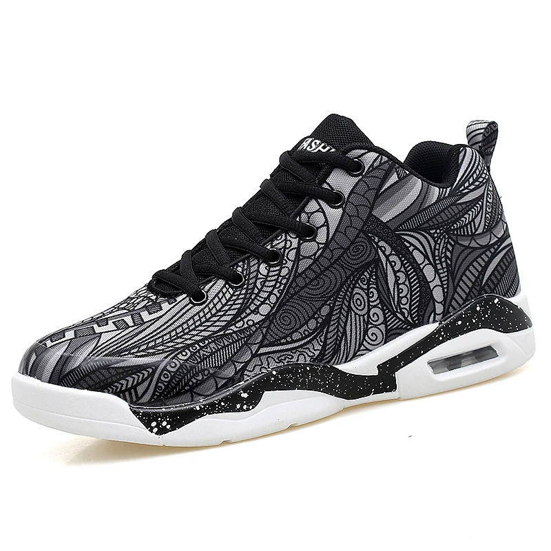 

Flats Men Casual Shoes Men Fashion Wild Graffiti Casual Shoes Comfortable Breathable Low-Top Sneakers Big Size 47 Free Shipping