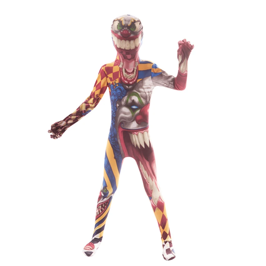 

Horror Monster Clown Halloween Costume for kids Werewolf Scary Spider Skeleton Costume Fancy Dress Creepy Demon Purim Jumpsuit