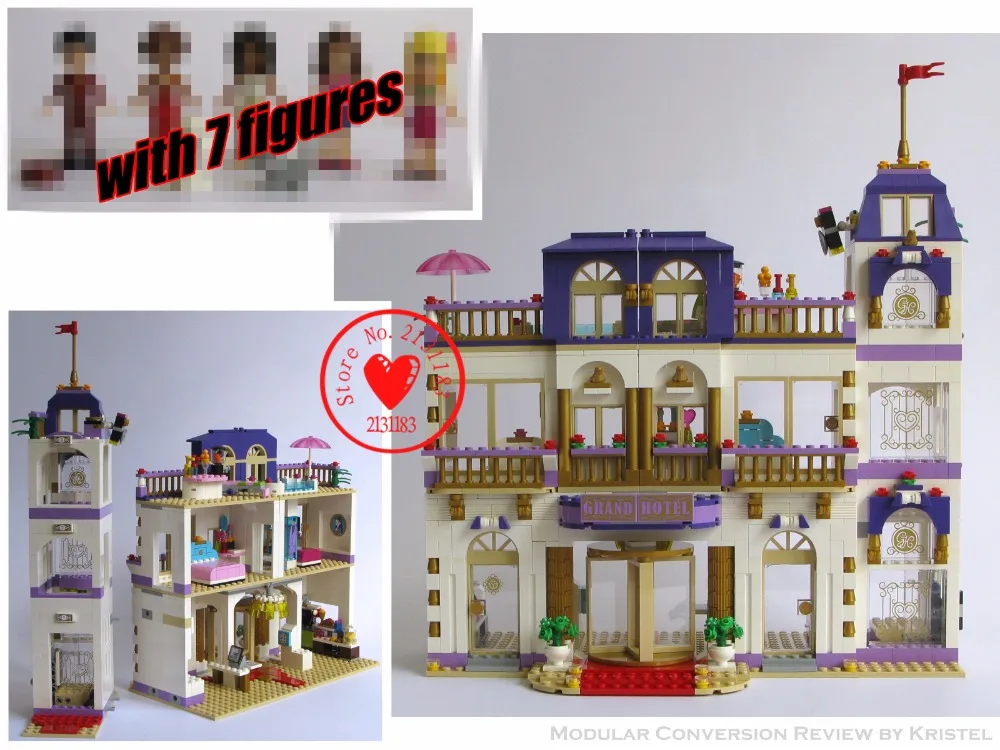

10547 Series Heartlake Grand Hotel Model Building kits Blocks Girls Kids Toys 41101 Compatible legoes Friends kid gift set