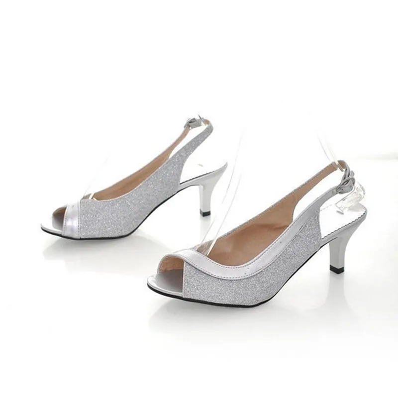 Women Sandals Summer Women Sandals Fashion Casual Med Heels Flip Flops Open Toe Large Size 45 Shoes