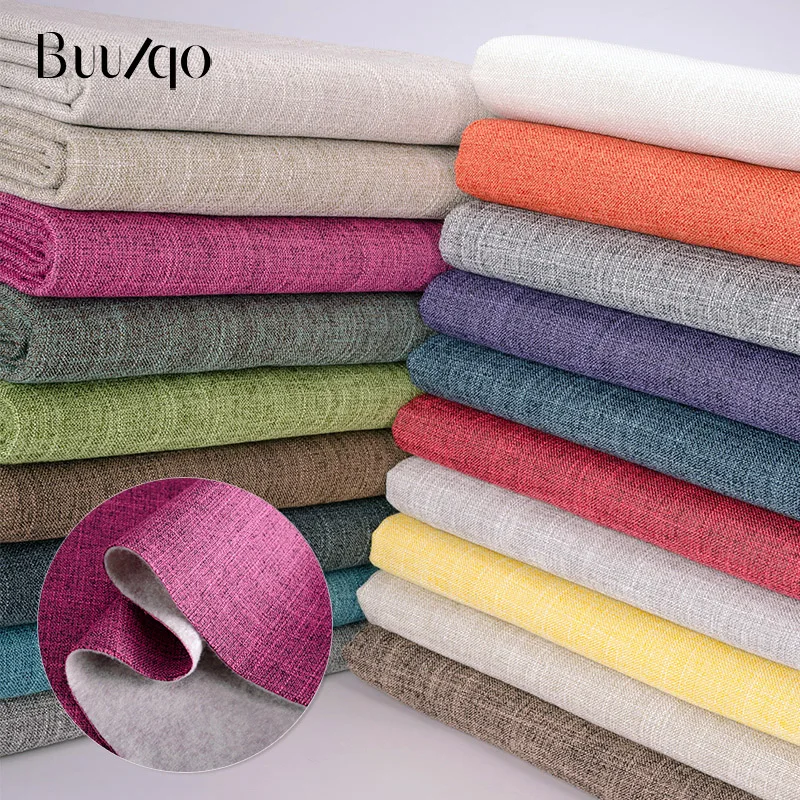 

buulqo 100x150cm Thickened cotton and linen fabric by meter for DIY sofa curtain tablecloth home decor cotton fabric