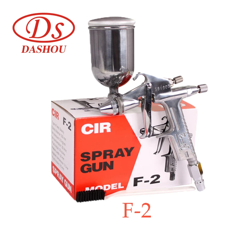

DS Pneumatic Spray Gun F-2 Pot High Atomization 0.5MM Caliber Spray Gun Pneumatic Paint Spray Gun 1PC