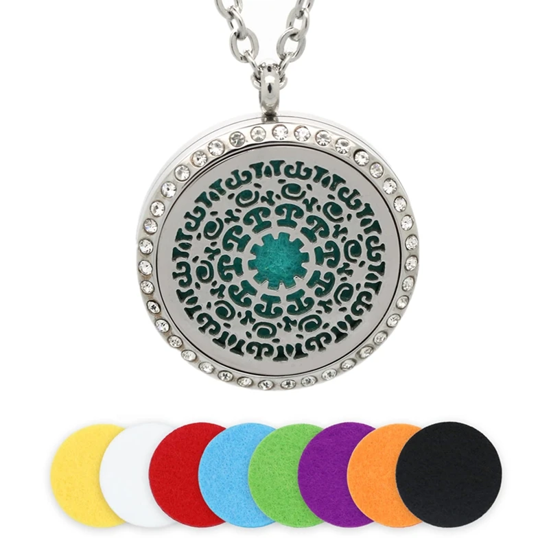 30MM Round Stainless Steel Essential Oil Locket Aromatherapy