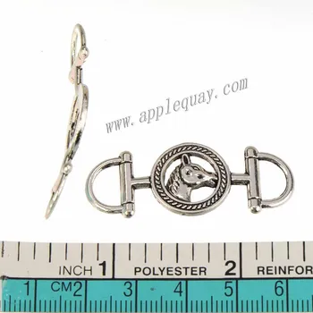 

Bracelets Connectors Space Bead Accessory Crafts Animal Horse Hollow DIY Jewelry Making Silver Metal Classic 43x16x2mm 20pcs/lot