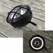 6,9 дюймов винтажный мотоцикл пользовательские фары трекер мотоцикл решетка фары мотоцикл передний свет светодиодный дневной свет