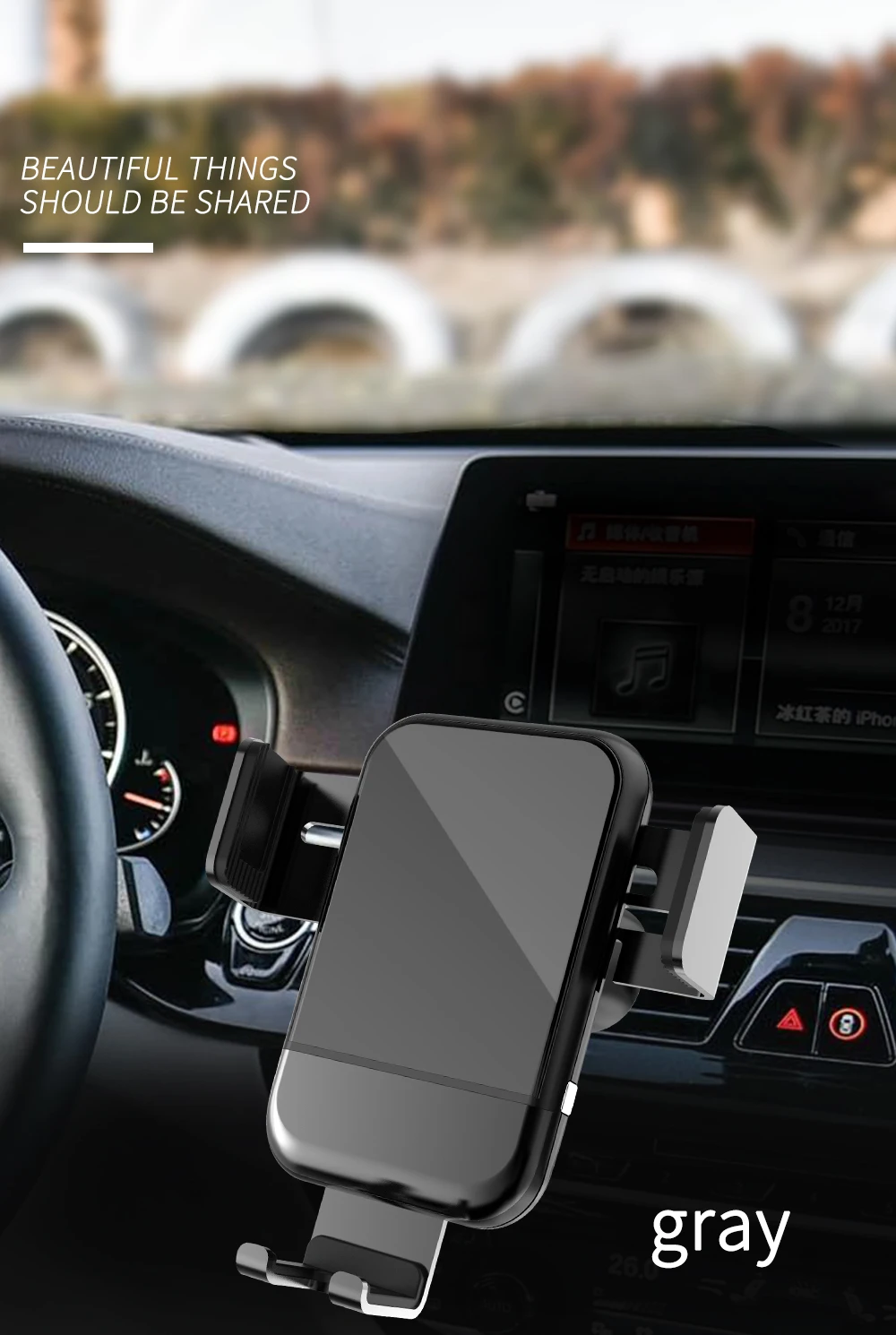 1 шт. Авто зажимное беспроводное автомобильное зарядное устройство держатель вентиляционного отверстия 360 Вращение зарядки Кронштейн для iphone samsung huawei