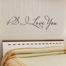 Современный Алфавит фраза настенные наклейки I Love You съемные художественные Виниловые фрески самоклеющиеся домашние украшения для комнаты наклейки на стену G520