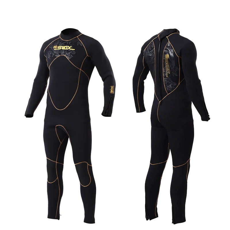 SLINX 5 мм неопреновый гидрокостюм для мужчин многофункциональный водолазный костюм флисовая подкладка Цельный купальник для сноркелинга серфинга плавания