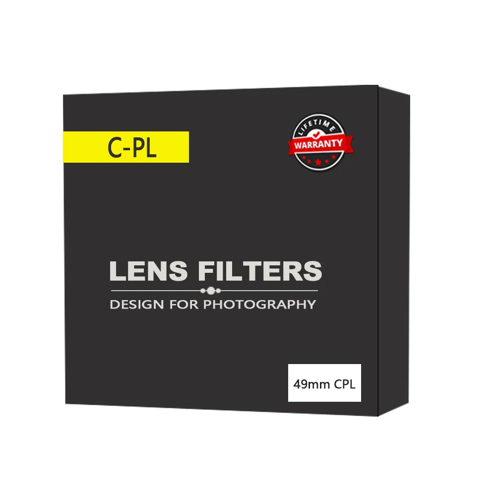 Kutupro 49 мм Цифровой Тонкий CPL фильтр круговой поляризатор поляризационный стекло фильтр для объективов камер Canon Nikon Sony DSLR