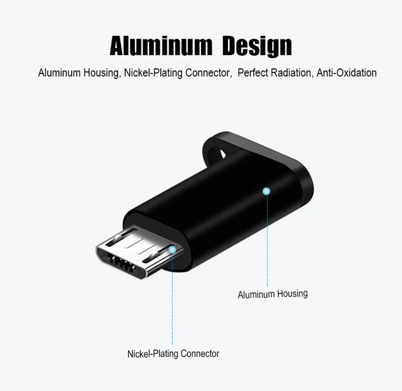 Thbelieve Type C Micro USB Adapter Charge Data Transfer USB C To Micro USB Adatores With Keychain USB-C Female To Micro Adaptor (2)