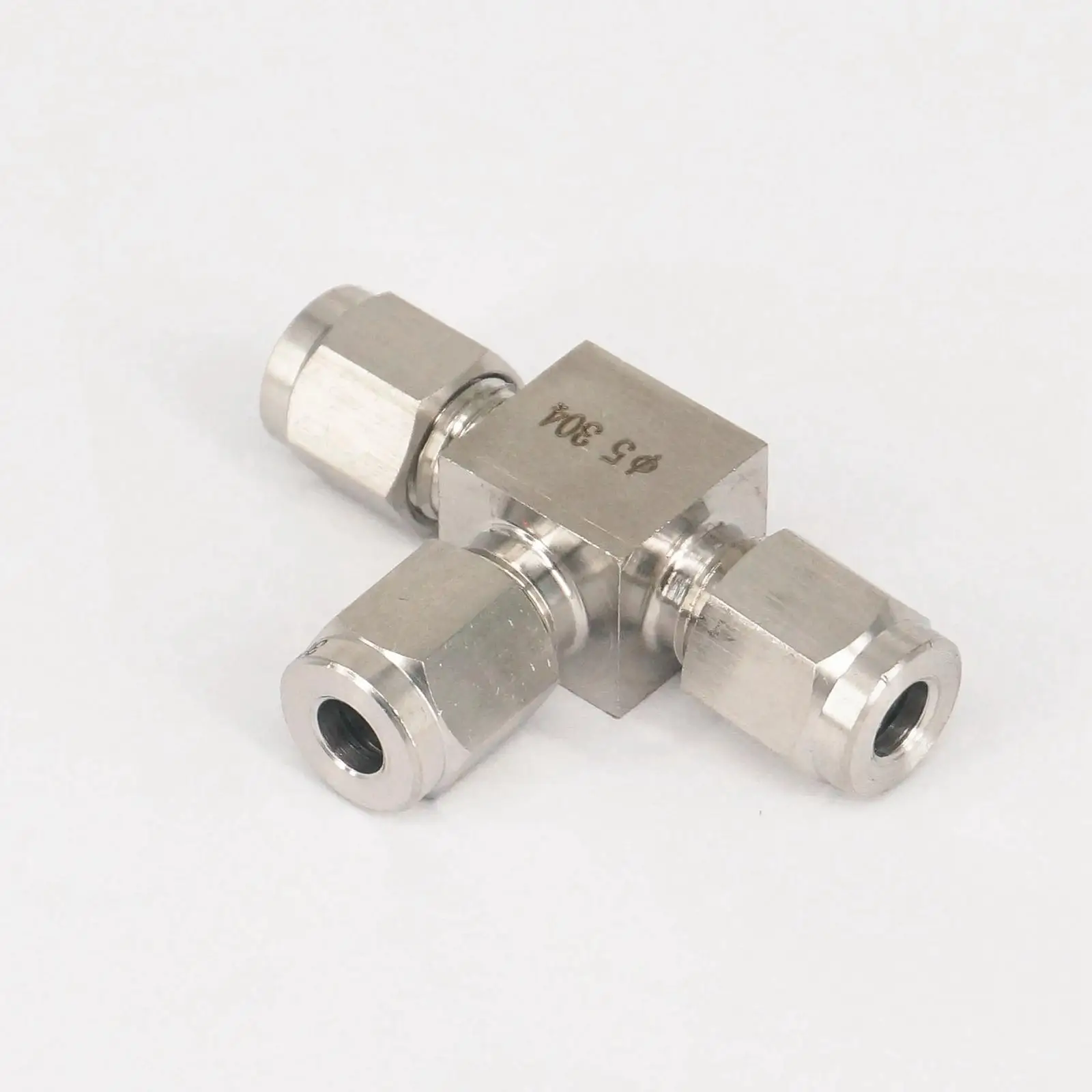 Tee 3 Ways 304 Stainless steel Fit 5mm OD Tube Coupler Adapter