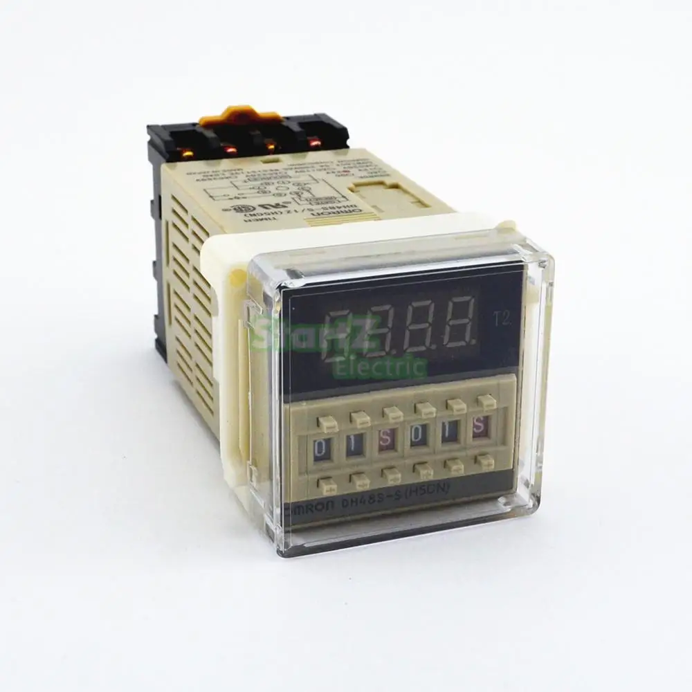 

1PCS Programmable Double Time Delay Relay DH48S-S Socket Base Voltage DC12V DC24V AC110 AC220V