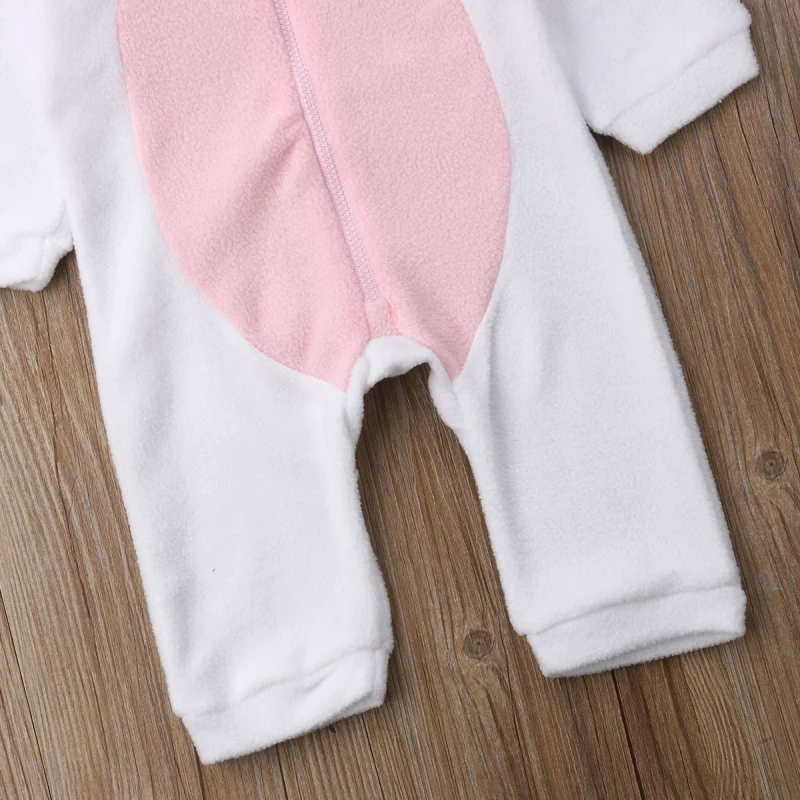 Комфортный фланелевый комбинезон для новорожденных девочек с милым единорогом, комбинезон, зимняя теплая одежда