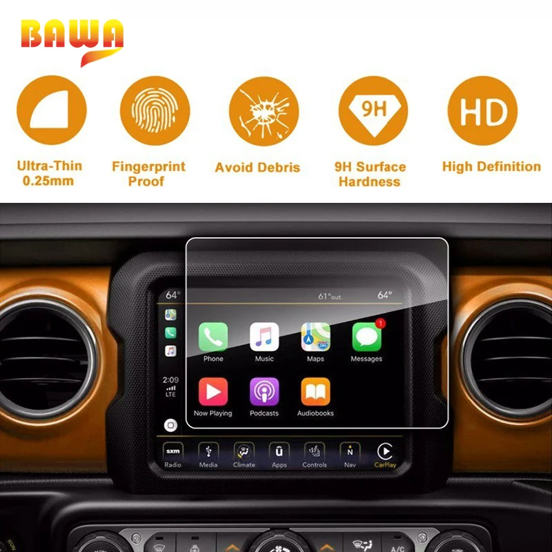 Защитная пленка BAWA для экрана приборной панели GPS навигатора Jeep Wrangler JL 2018 +