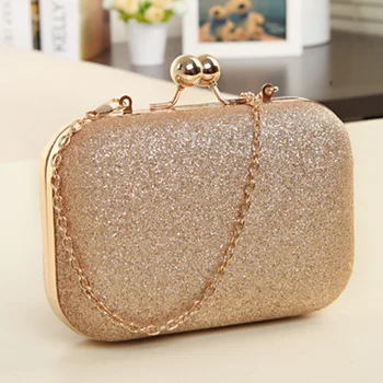 

2020 New Women Banquet Bag Designer Glitter Chain Clutch Case Box Handbag Small Satchel Bag Fashion Cute Girls Clip Shoulder Bag