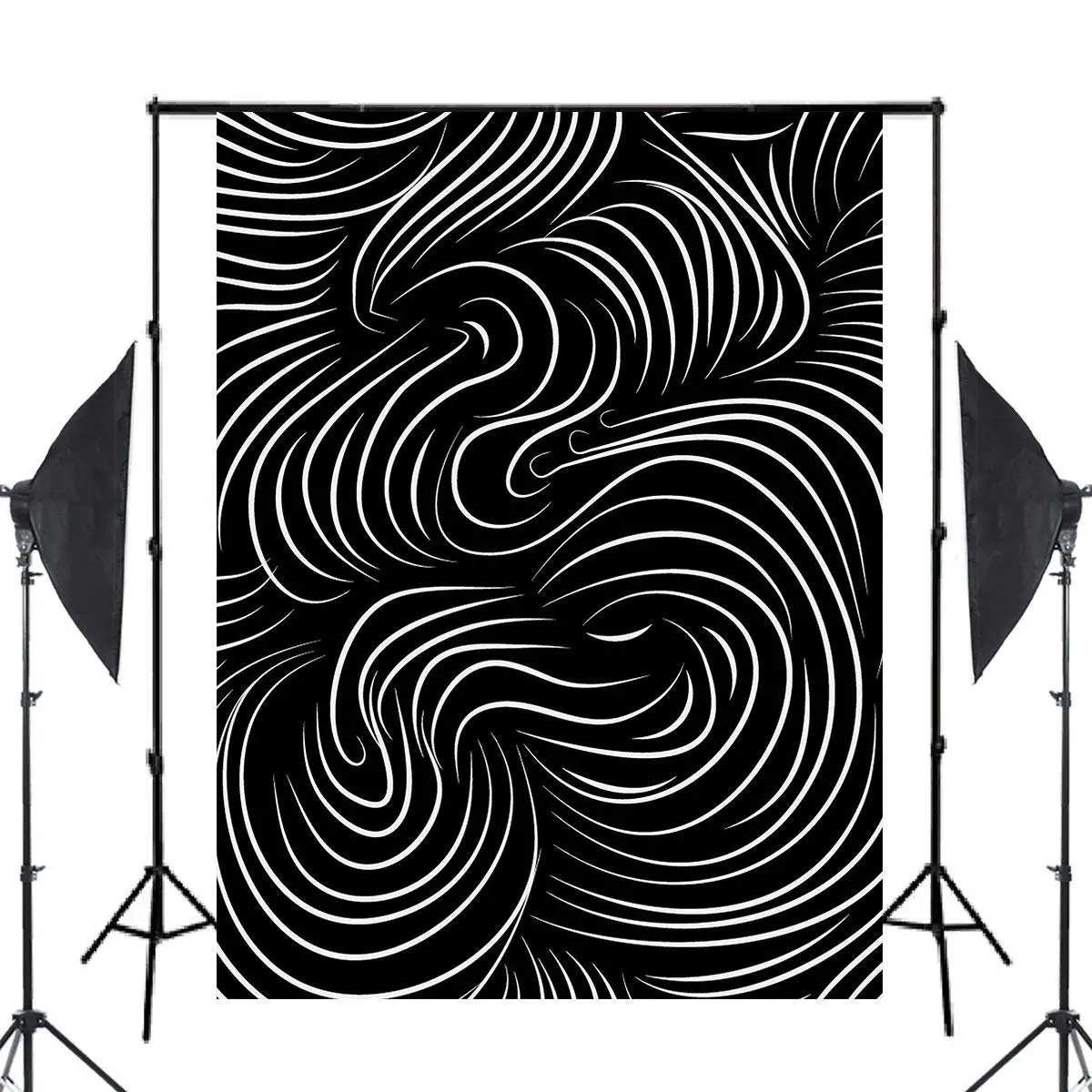 Черный белый фон для фотосъемки абстрактное искусство фотостудия Мисти фоновые