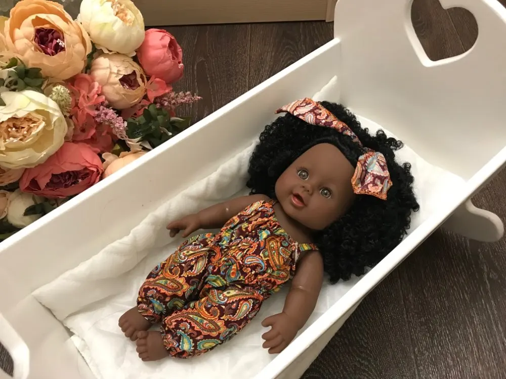 Афро волос! Кукла реборн boneca поп-куклы для девочек Новорожденные черные куклы силиконовая кукла Рапунцель живая игрушка девочка малыш пупи
